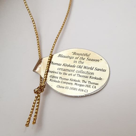 Thomas Kinkade Old World Santas Ornament Bountiful Blessings of the Season 2004 - Picture 7 of 7